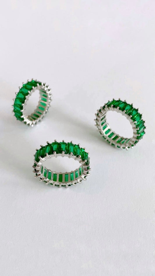 Green Silver Ring