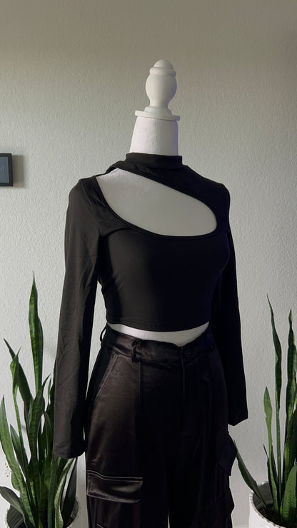 black long sleeve top