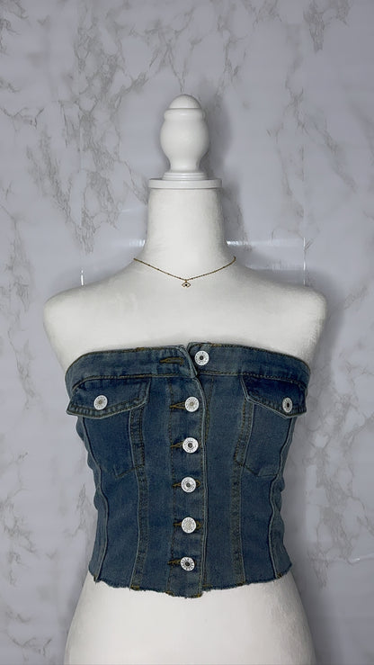 Denim Top; USE CODE: 75OFF