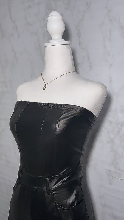 Black Leather Jumpsuit